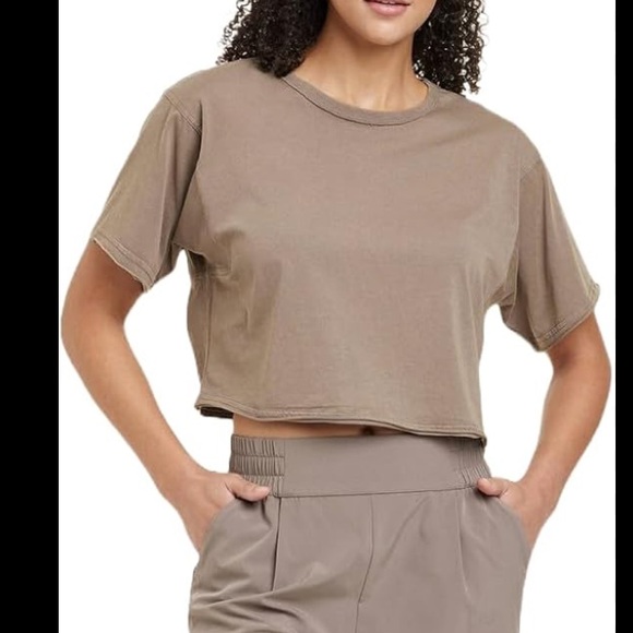 JoyLab Tops - Joylab Cropped Boxy Crewneck Tee